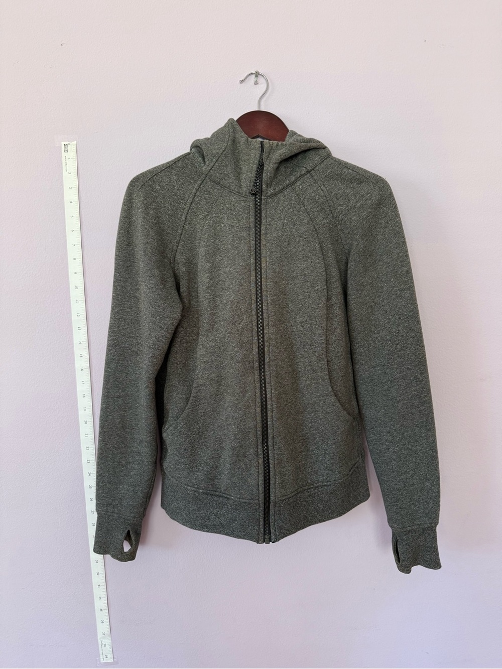 Lululemon Women's Scuba Full Zip Hoodie, Size Medium, Dark Heathered Gray